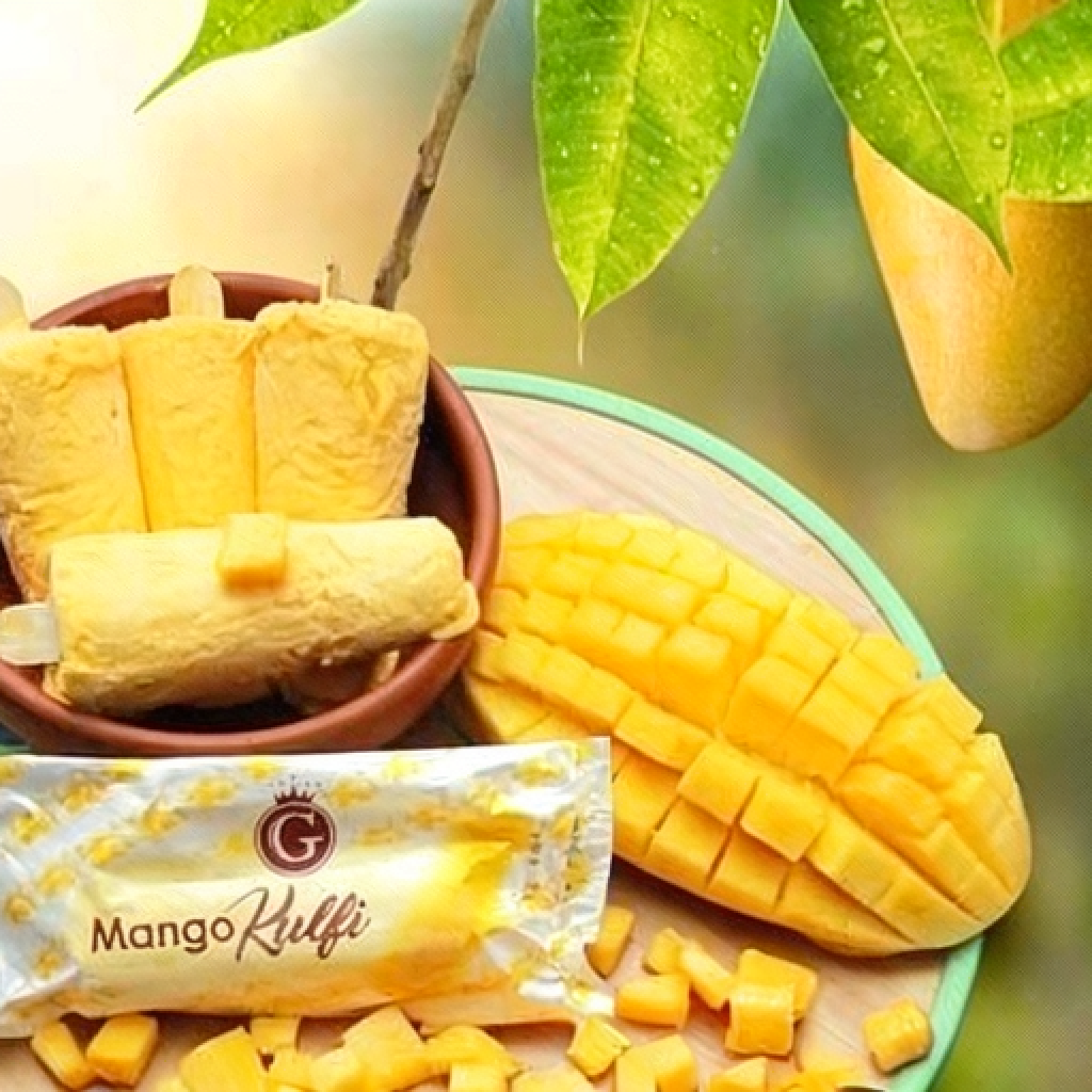 Fresh Mango Kulfa stick made with pure mango pulp in Lahore